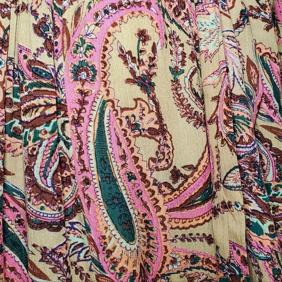 Free People One "ALOHA" Flowy PALLAZO High Waist Pants L Large - Picture 8 of 10